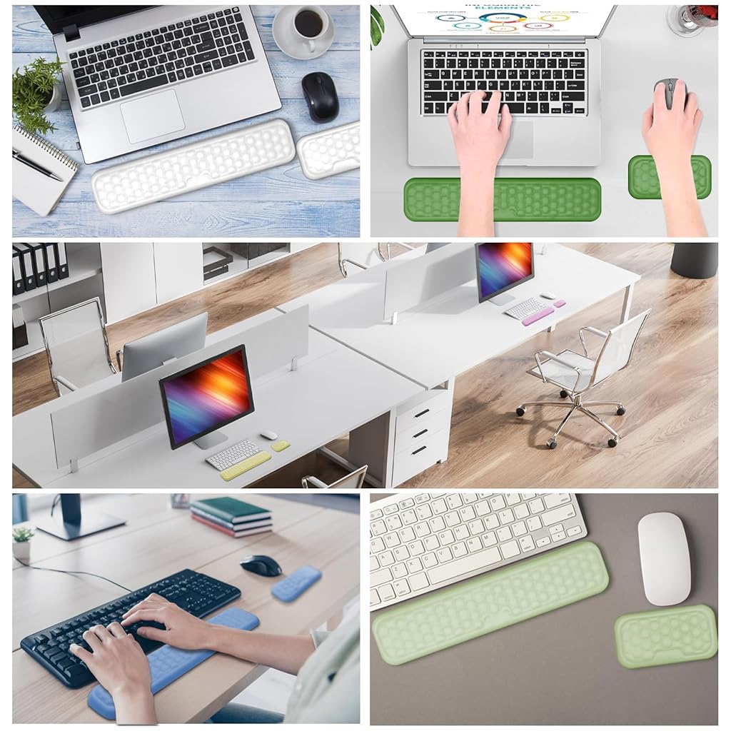 ZORBES® Keyboard Wrist Rest Set Ergonomic Keyboard Mouse Wrist Support ZORBES® Keyboard Wrist Rest Set Ergonomic Keyboard Mouse Wrist Support